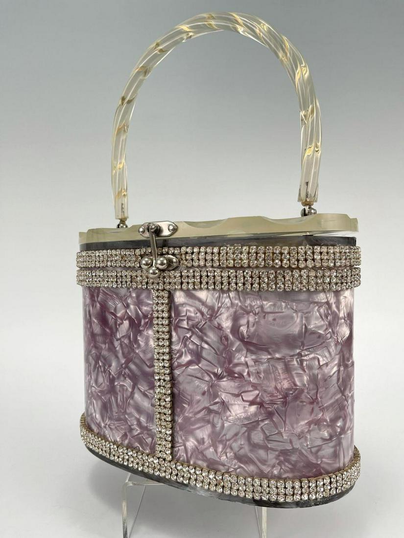 Vintage Rhinestone Covered Lucite Purse (1 of 11)