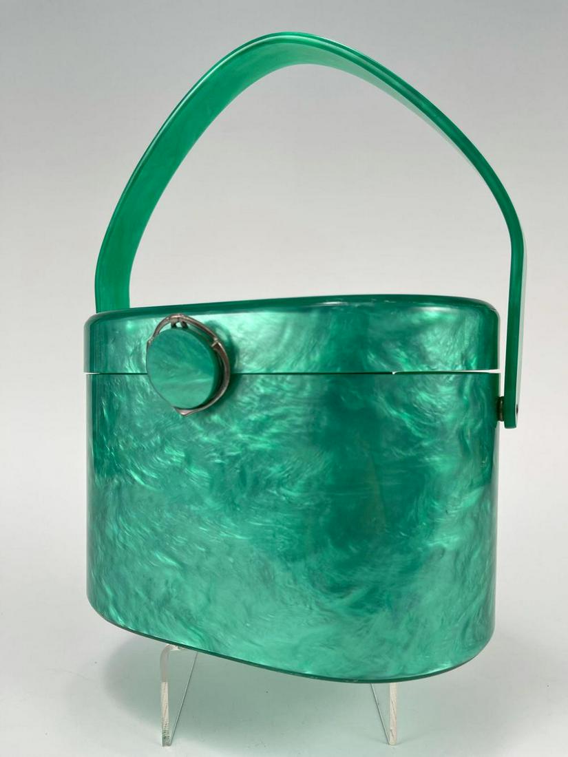 WilardyPearl Green Marble Lucite Purse (1 of 11)