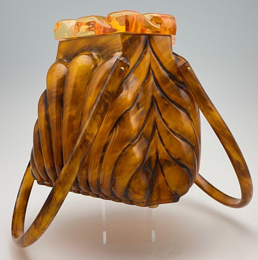 Vintage Llevylln Inc. NYC Tortoise Shell Look, Lucite (1 of 10)