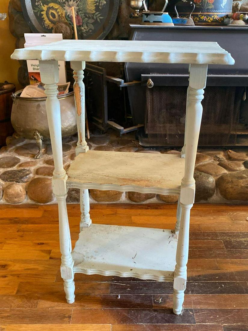 Shabby Chic Three Tier Antique Table (1 of 5)