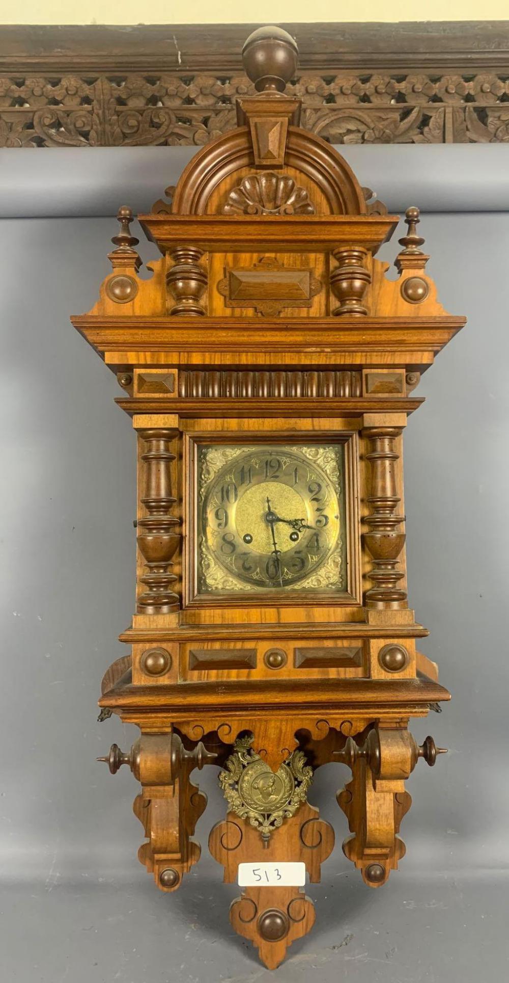 Antique Oak Wall Clock (1 of 9)