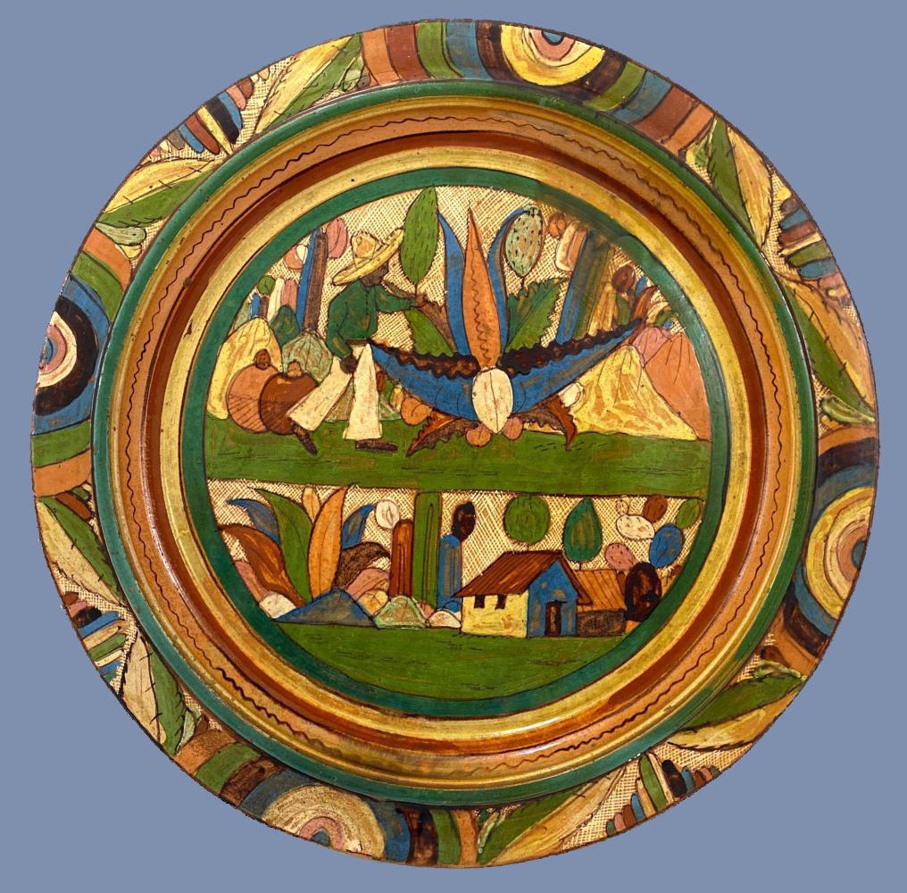 Mexican Pottery Folk Art Charger (1 of 10)