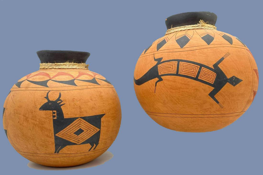 Jose Lucano, Two Mexican Pottery Pots (1 of 11)