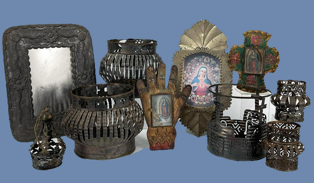Large Lot of Mexican Tin Folk Art (1 of 20)