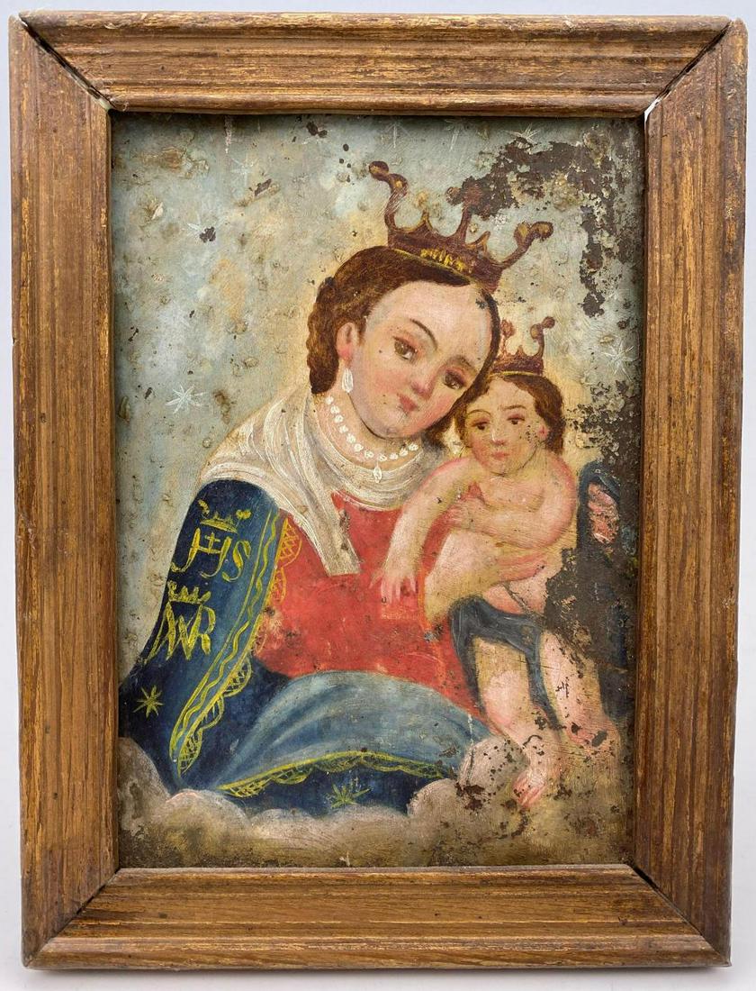 Older Mexican Retablo Painting on Tin (1 of 6)