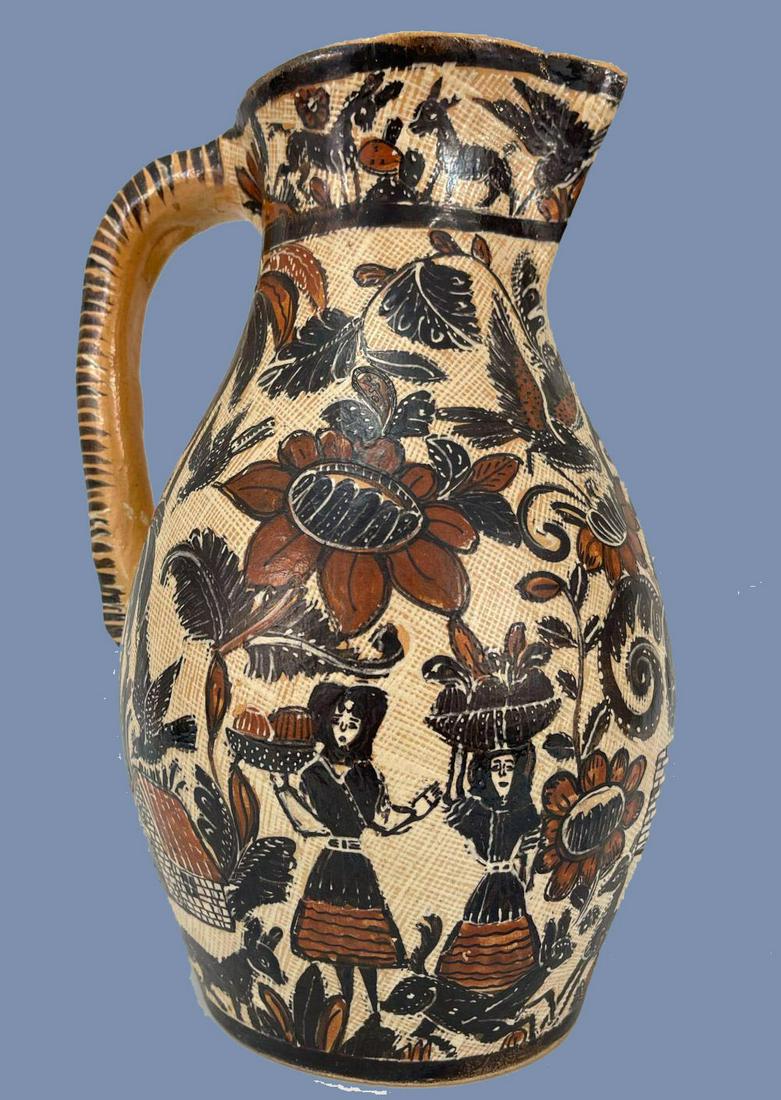 Fine Mexican Tlaquepaque Pottery Pitcher (1 of 11)