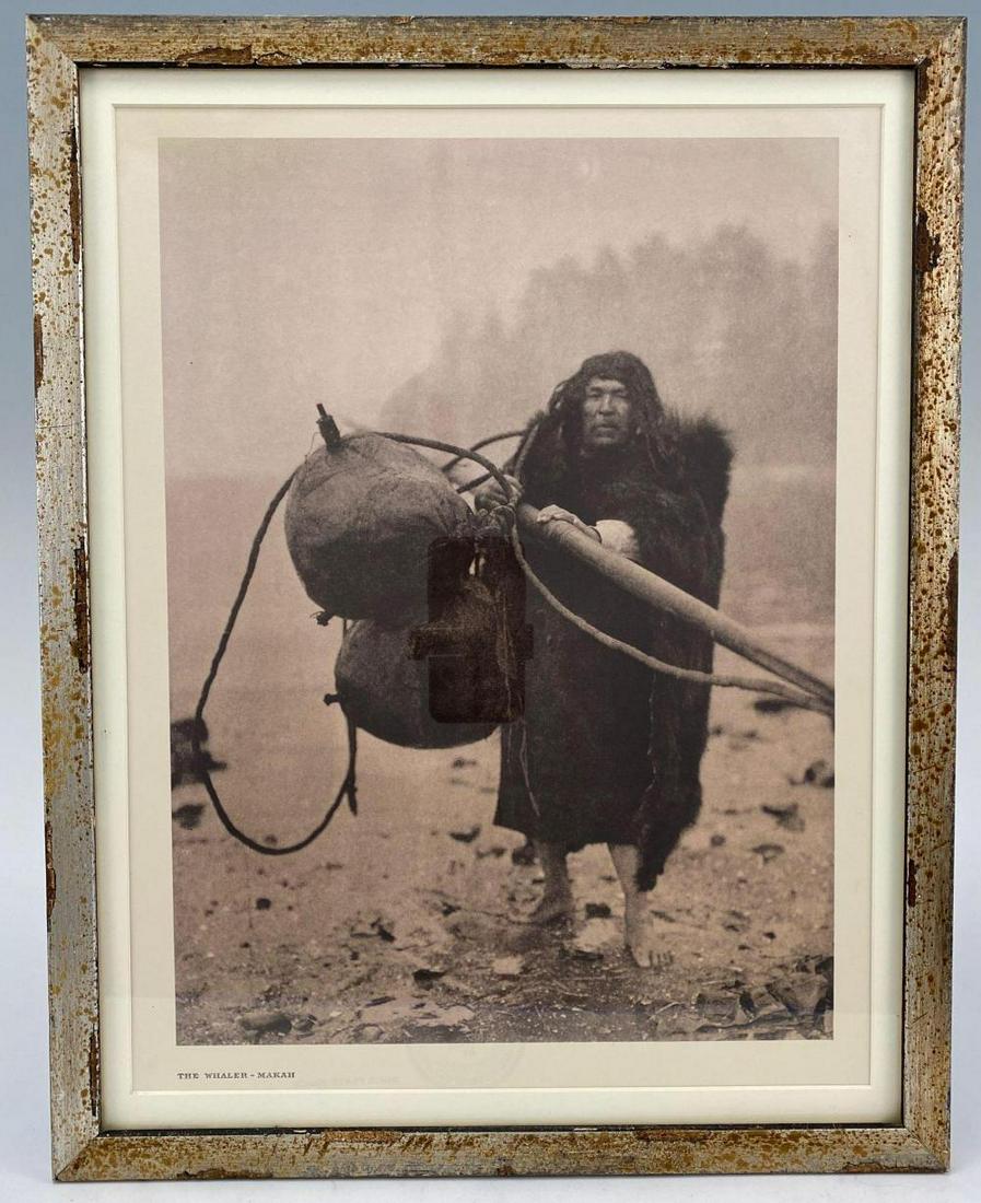 Curtis (Edward Sheriff) - The Whaler - Makah: The Whaler - Makah Framed Print. Approximately 19.5 x 15.375 x 0.625 in.