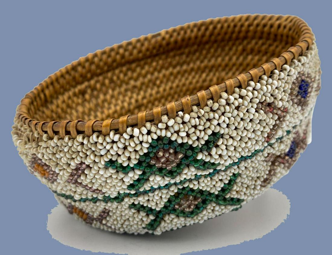 Probably Paiute Nonconforming Beaded Basket (1 of 9)