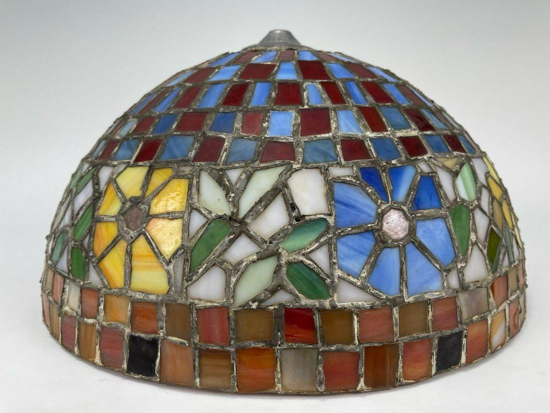 Arts And Crafts Stained Glass Lampshade (1 of 13)