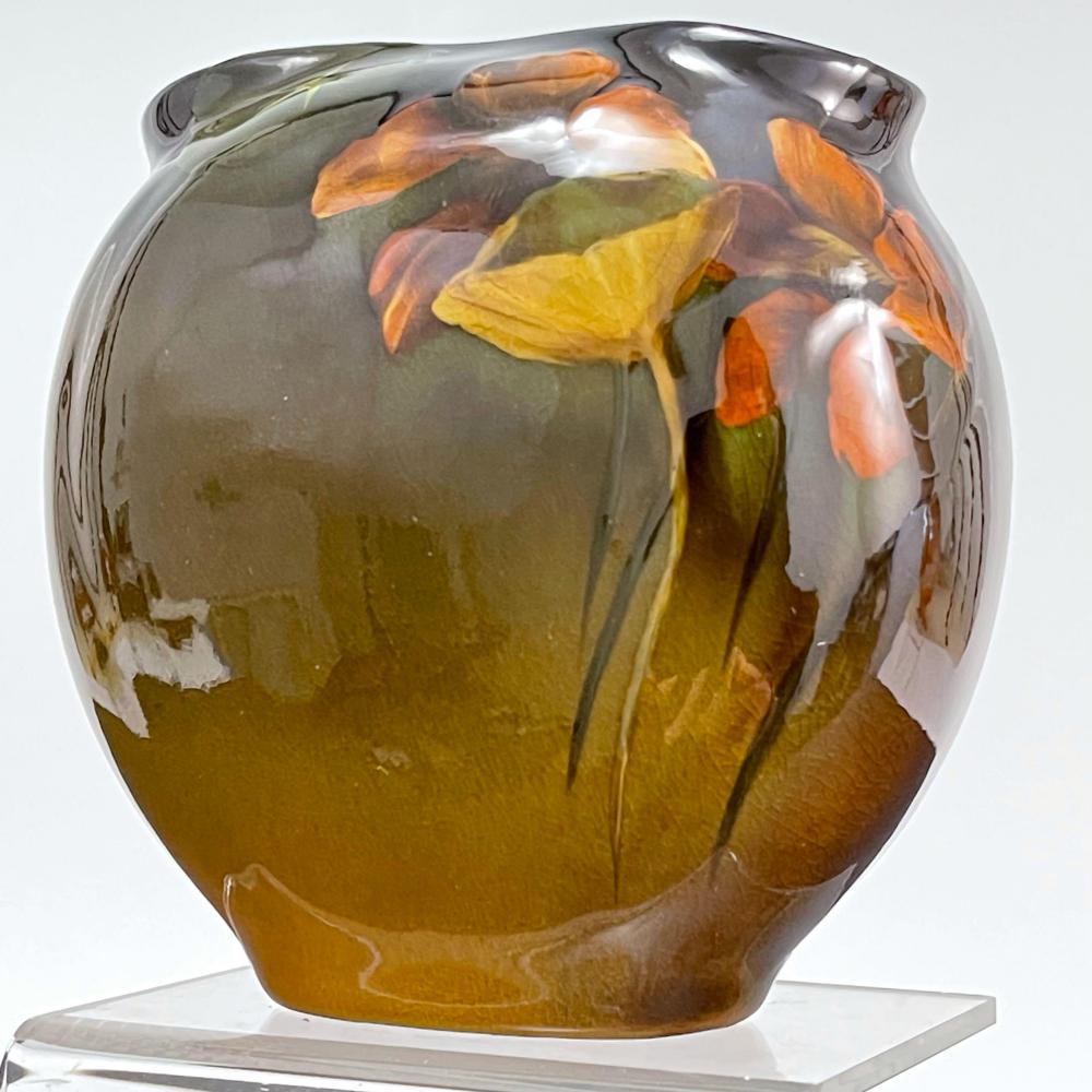 Fine Rookwood Art Pottery Pillow Vase, Illegible Artist (1 of 12)