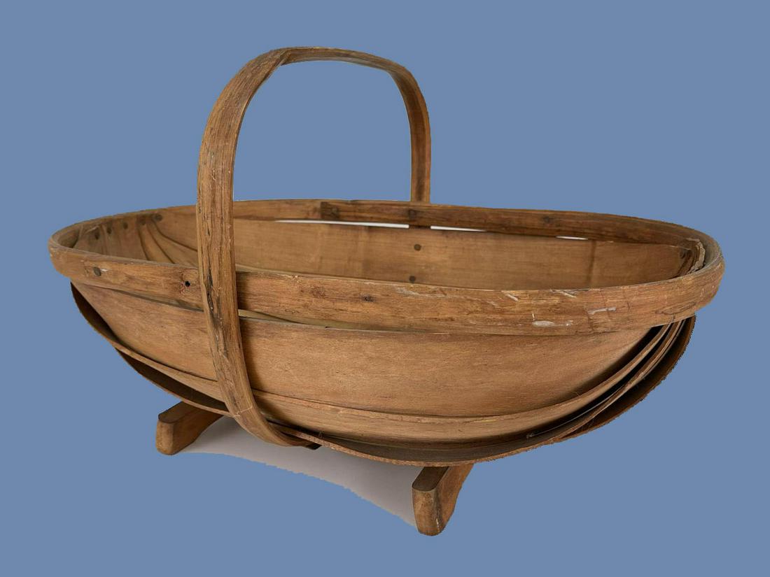 Primitive Woven Wood Market Basket (1 of 15)