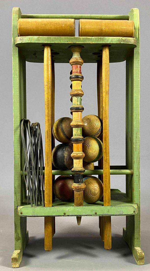Early Croquet Set in Stand (1 of 11)