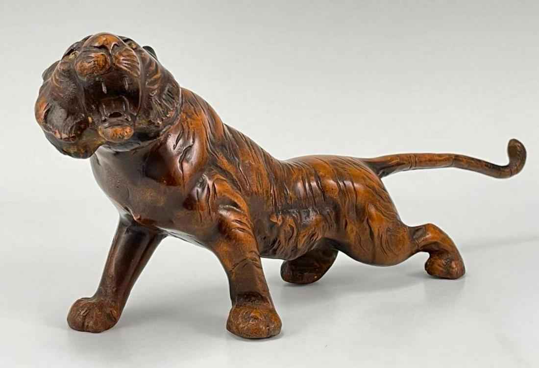 19th C. Japanese Bronze Patinated Cast Iron Tiger (1 of 11)