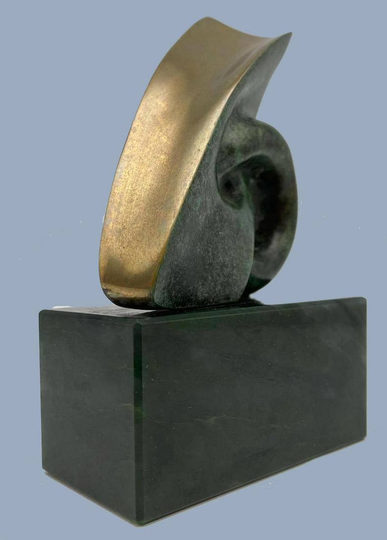 Anne Harris, Modernist Jade and Bronze Abstract (1 of 9)