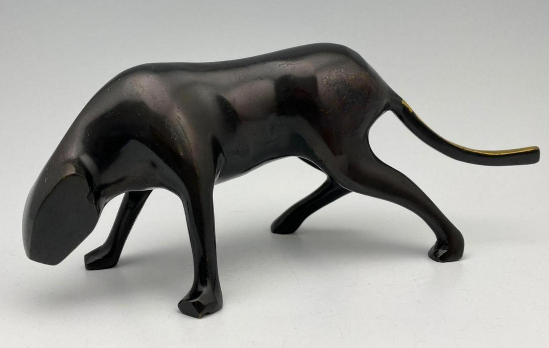 Bronze Cheetah Sculpture, Patinated with High Polished (1 of 11)
