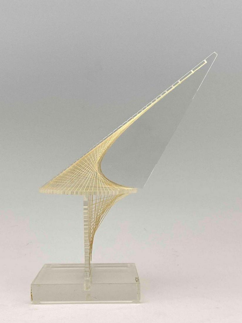 Mid Century Modern Lucite and String Sculpture, Ronald (1 of 8)