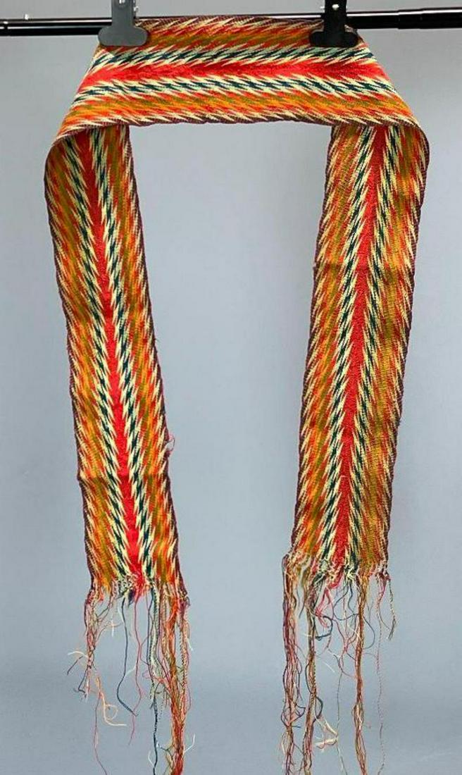 Antique Hand Woven Canadian Indian Belt Or Sash ca1810 (1 of 13)