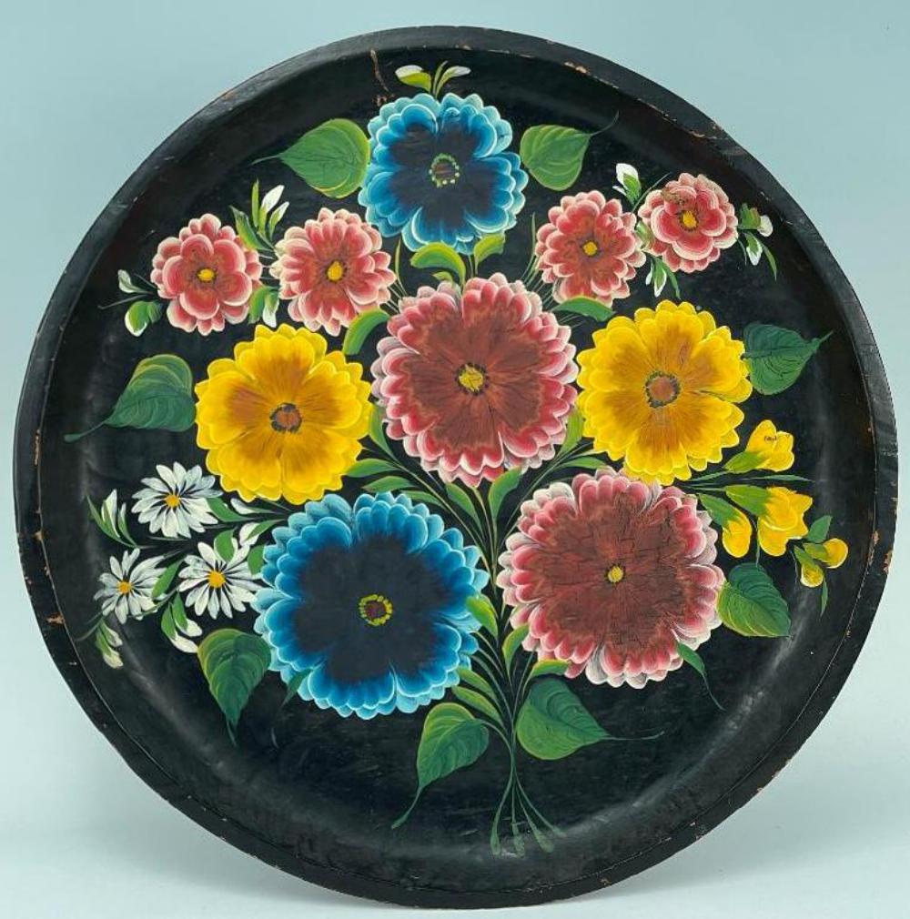 Large Vintage Mexican Folk Art Batea Tray (1 of 13)