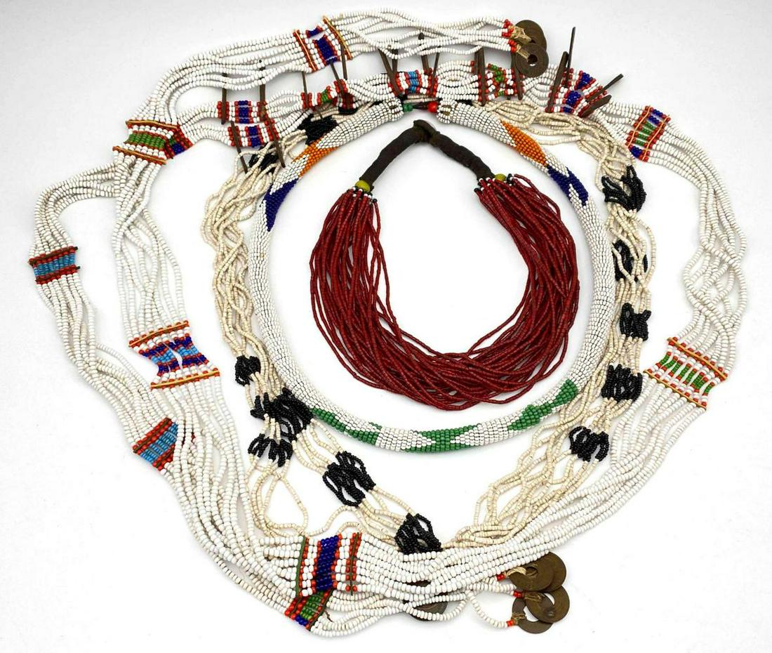 Lot of African Beaded Necklace Strands, Primarily Seed (1 of 14)
