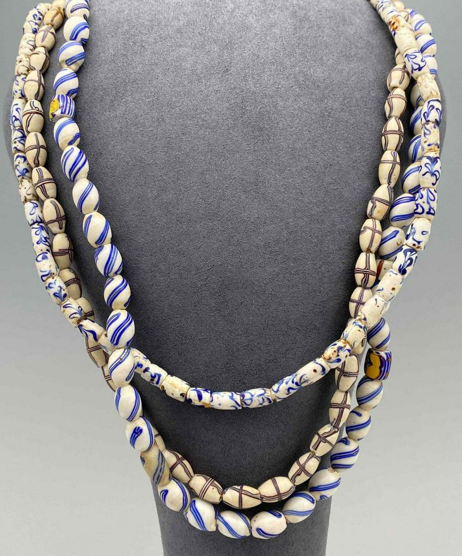 Lot of Blue and White Glass Trade Bead Strands, Unknown (1 of 11)