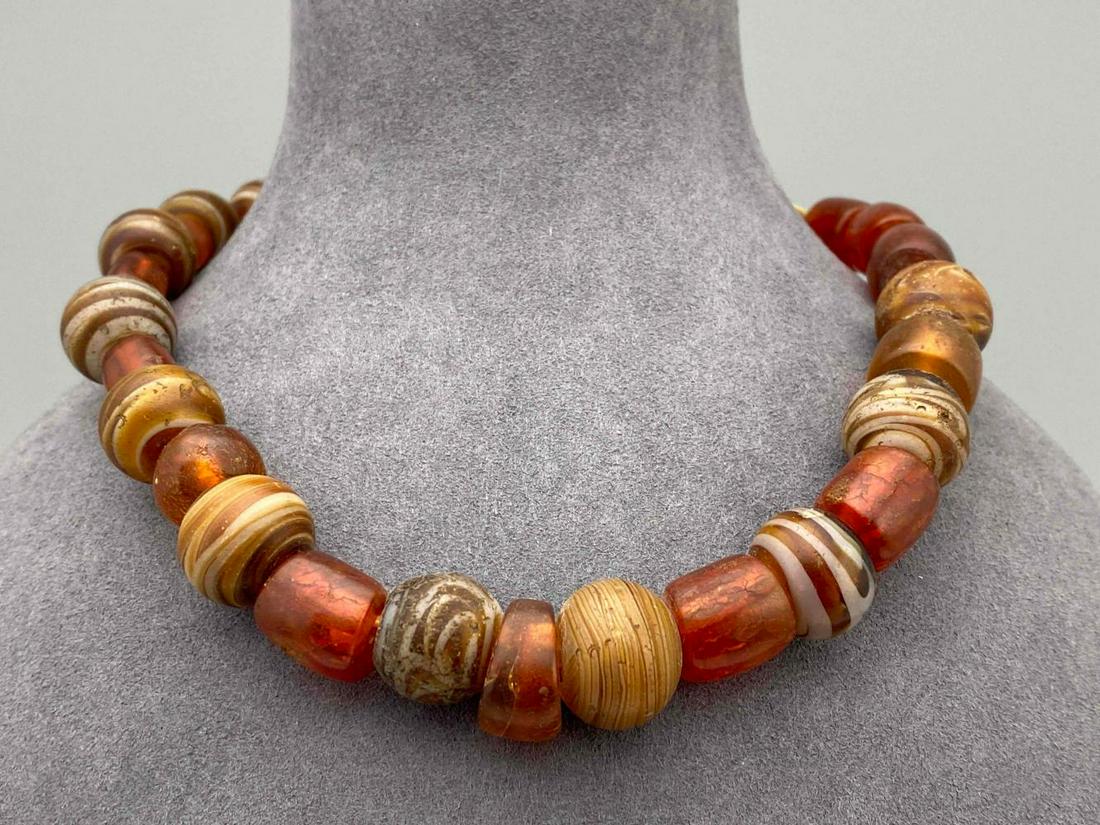 Antique Glass Bead Strand, Purportedly African, 17th (1 of 4)