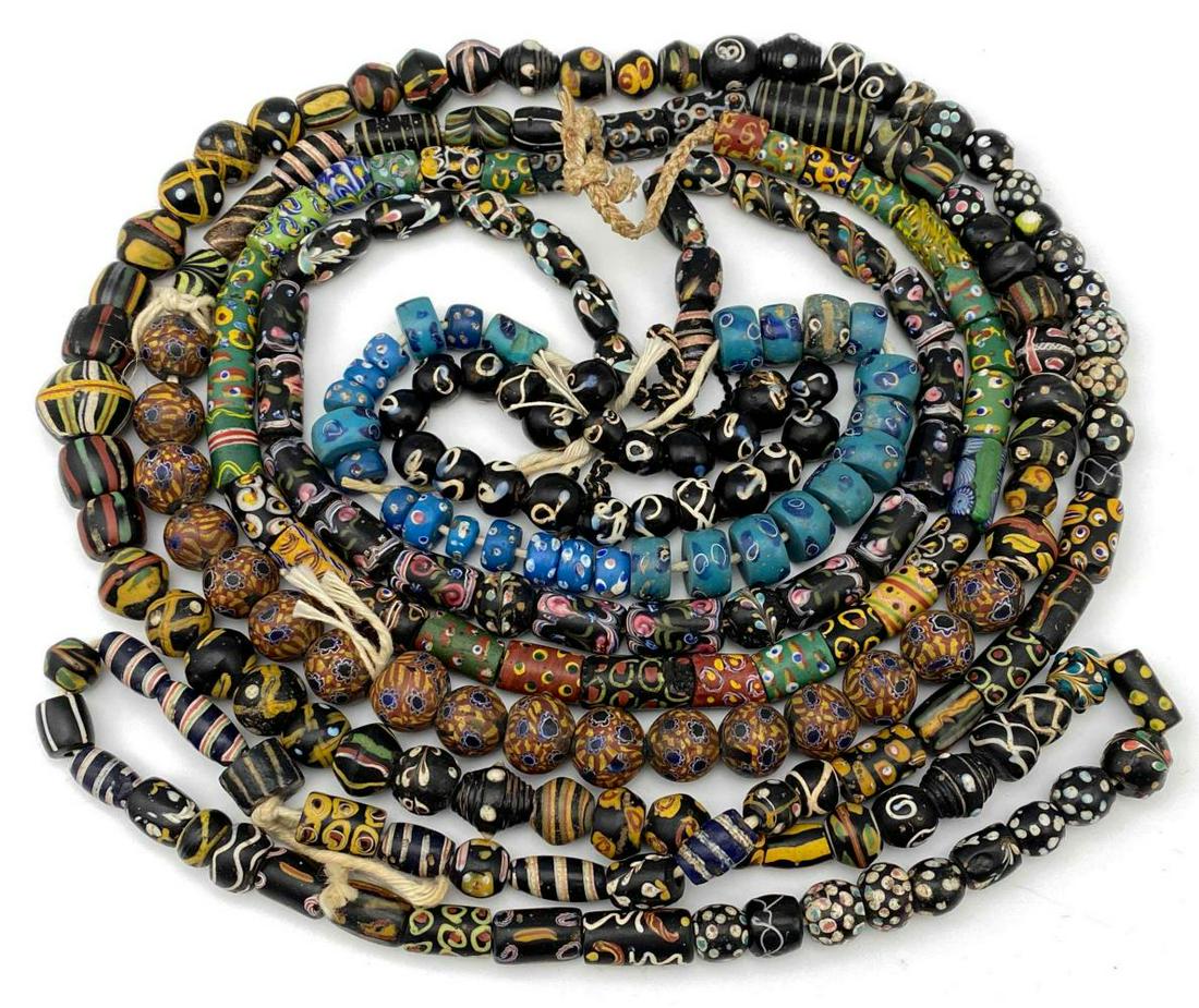 Six Strands of African Venetian Trade Beads (1 of 12)