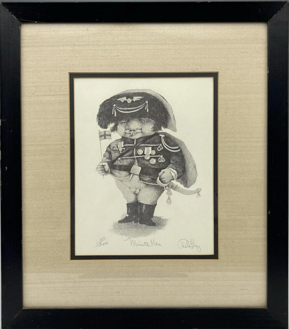 Charles Bragg Etching, Minute Man (1 of 5)