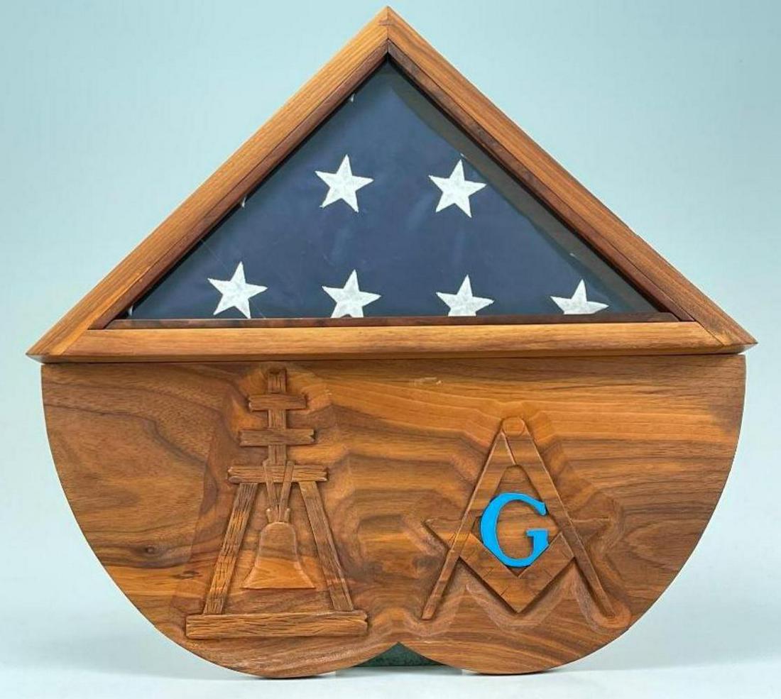 Capitol Flown US Flag in Masonic Shadowbox (1 of 10)