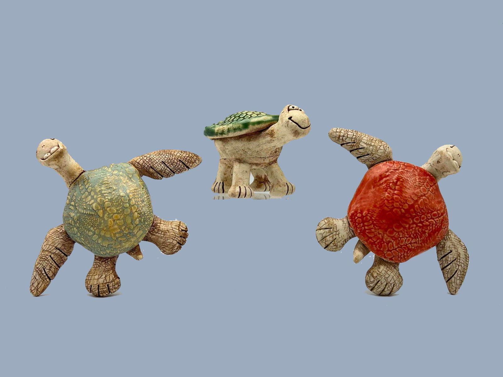 3 Wild Earth Stoneware Turtles (1 of 11)
