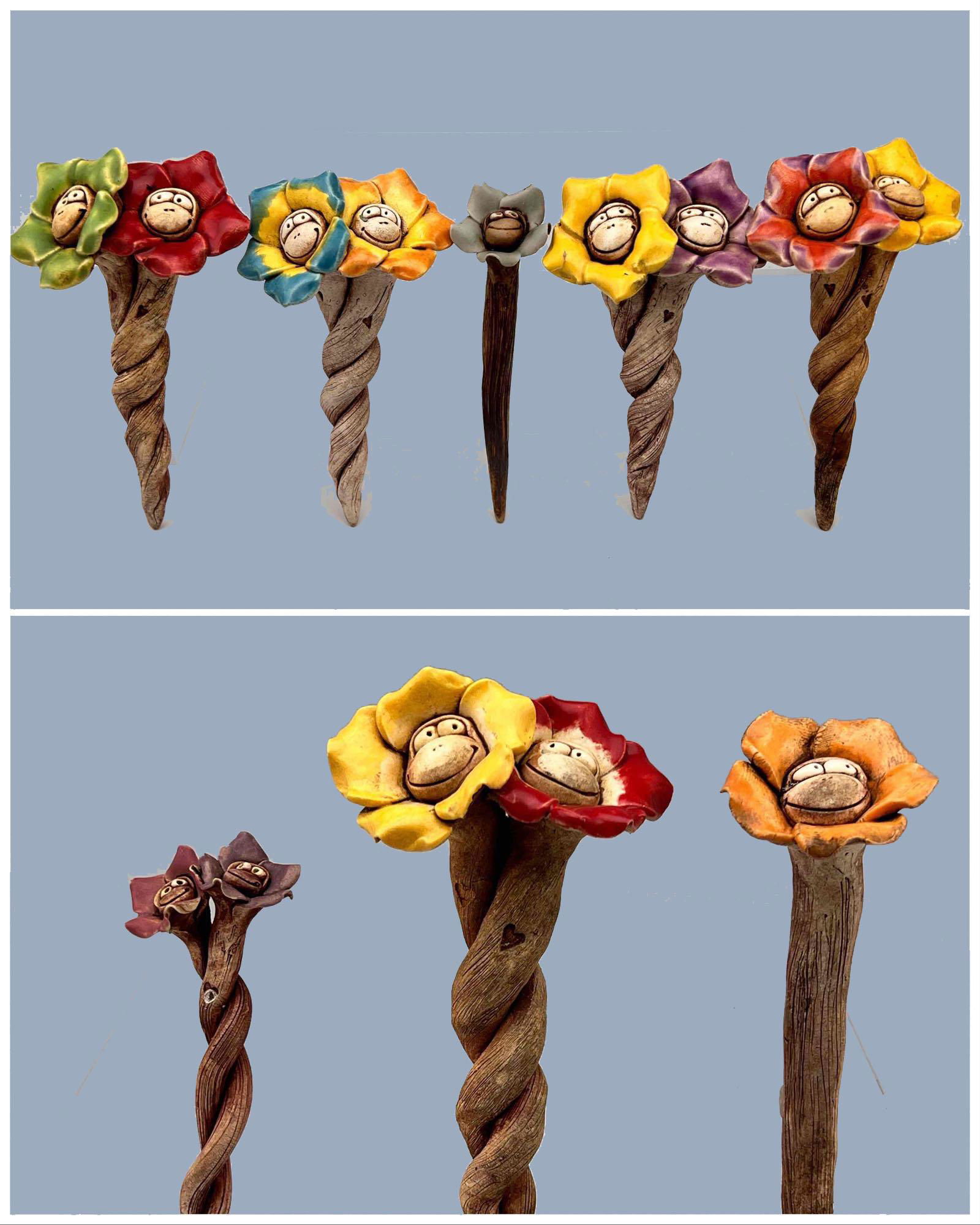 8 Wild Earth Stoneware Flowers (1 of 11)