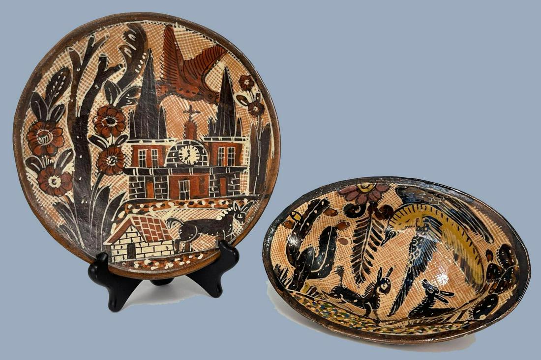 Neri de Lucano, Mexican Folk Art Pottery Charger and (1 of 15)