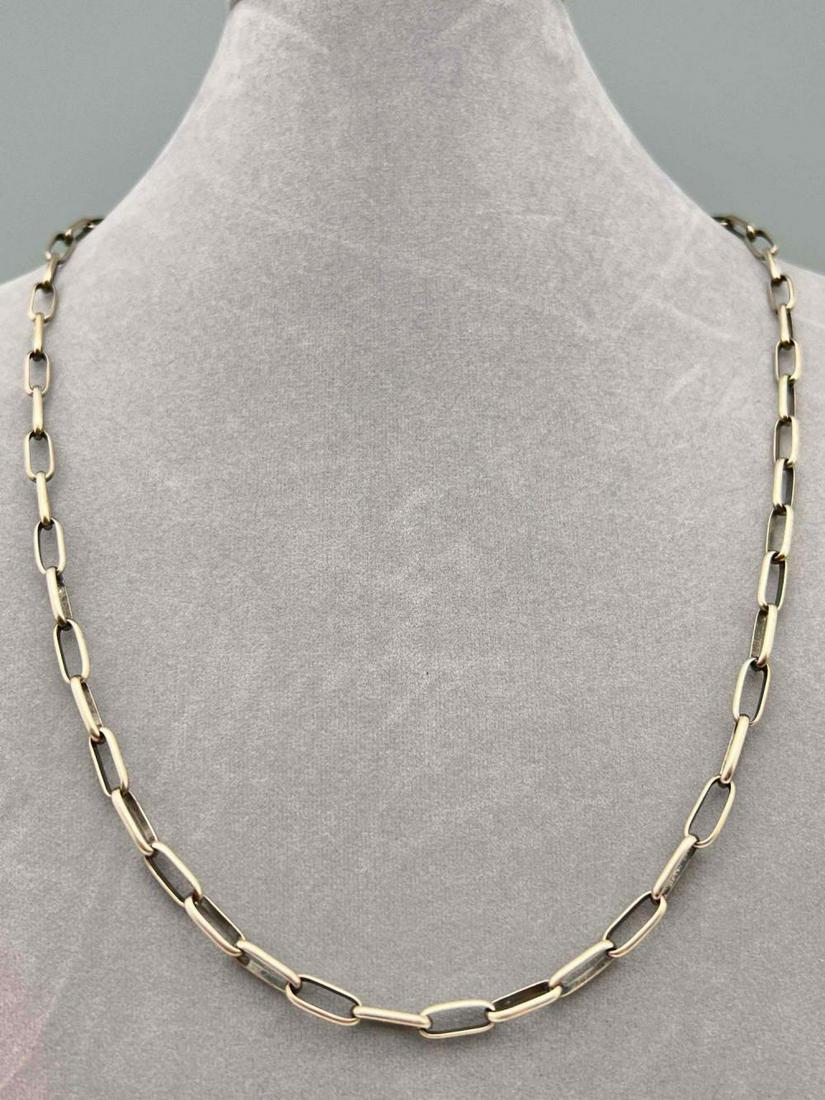 Navajo Handmade Sterling Silver Link Chain Necklace (1 of 4)
