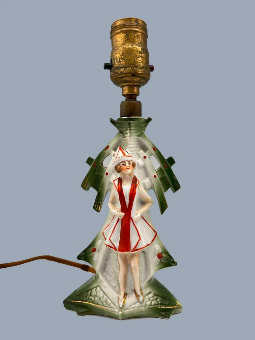 German Porcelain Figural Lamp (1 of 14)