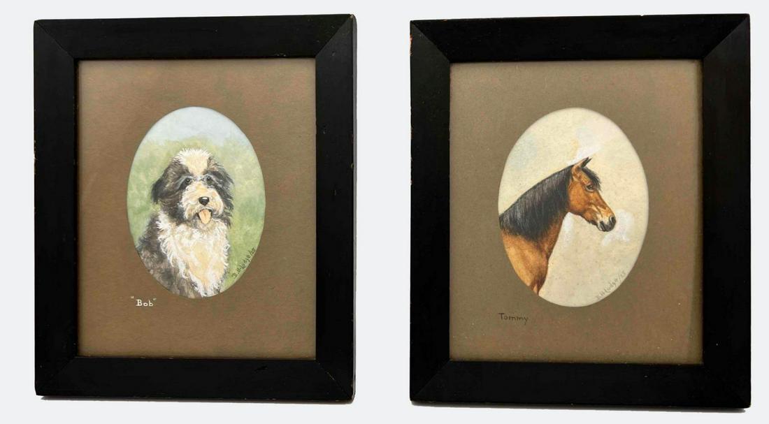 B.H. Lodge, Two Portraits of Dog And Horse (1 of 10)