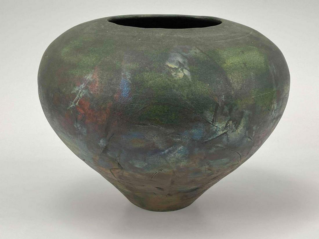 Vintage John Mankameyer Raku Style Pot (1 of 8)