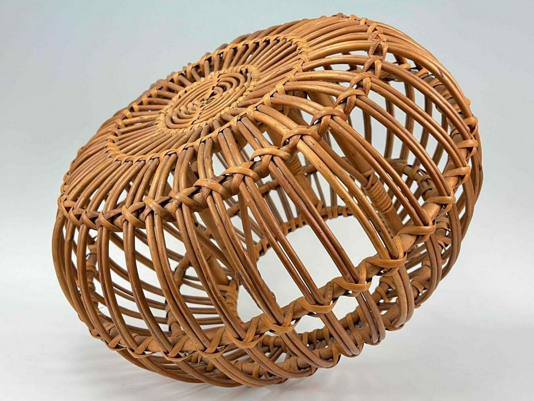 Franco Albini, Rattan Mid Century Ottoman (1 of 7)