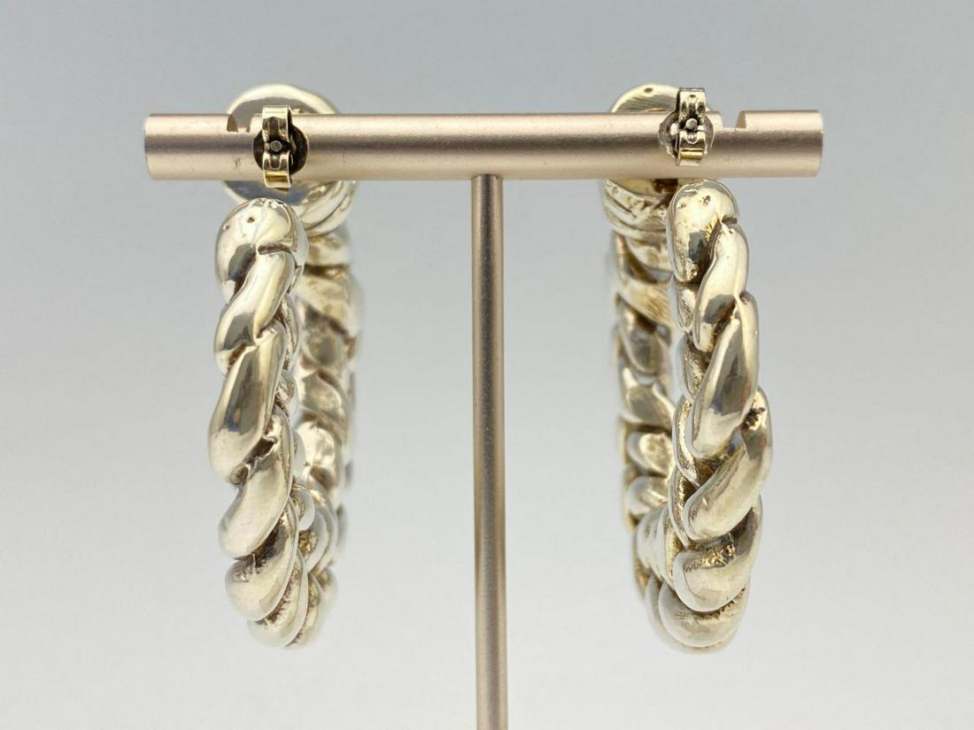Vintage Sterling Silver Link Chain Earrings (1 of 8)