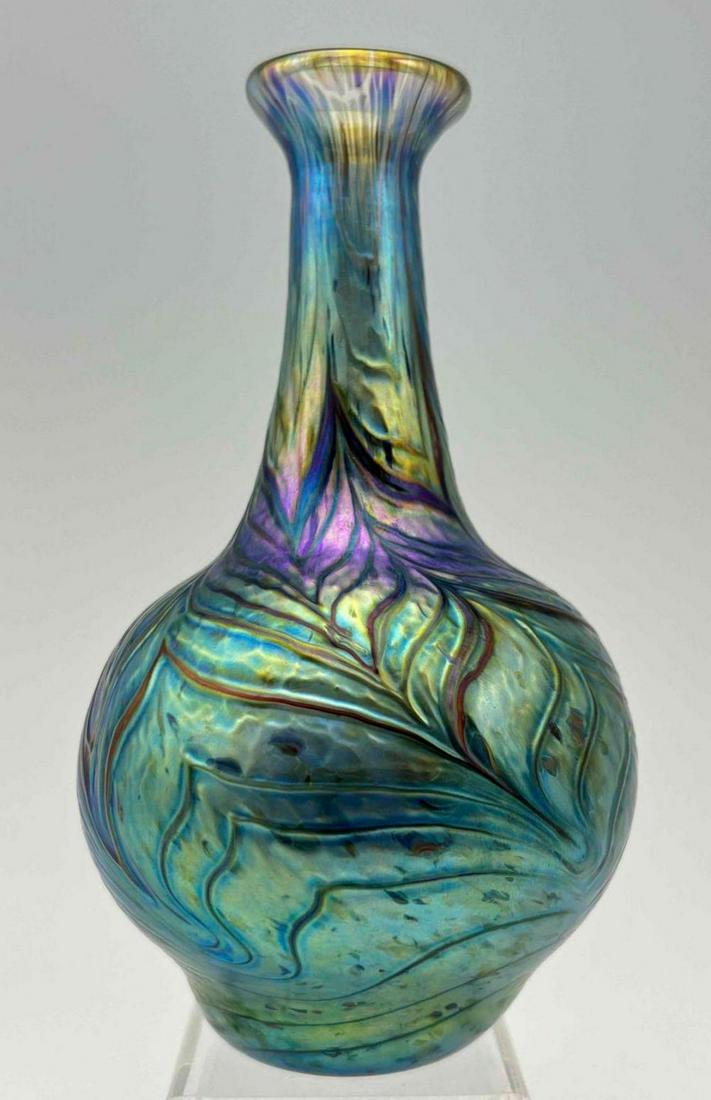 Favrile Art Glass Vase, Signed (1 of 8)
