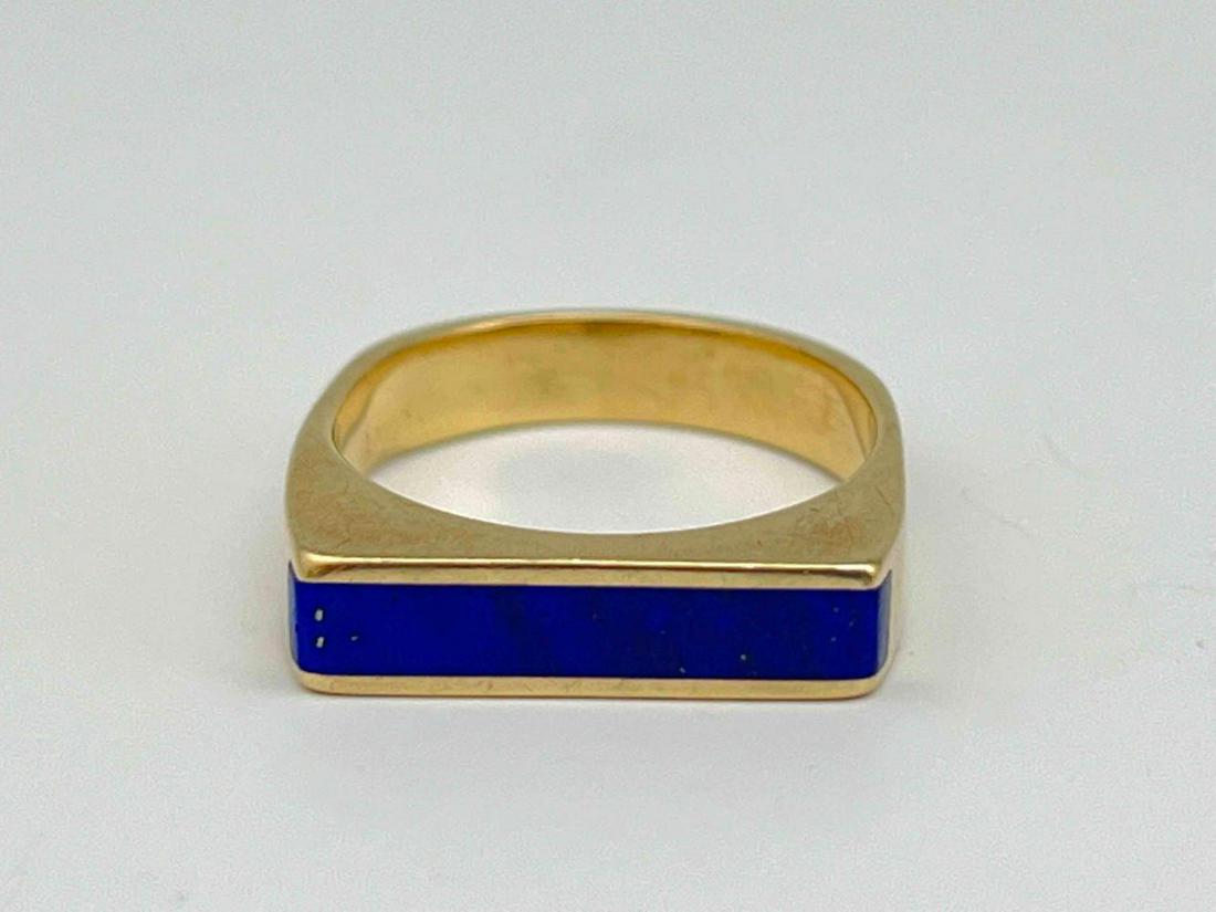 14K Gold Modernist Lapis Ring (1 of 7)