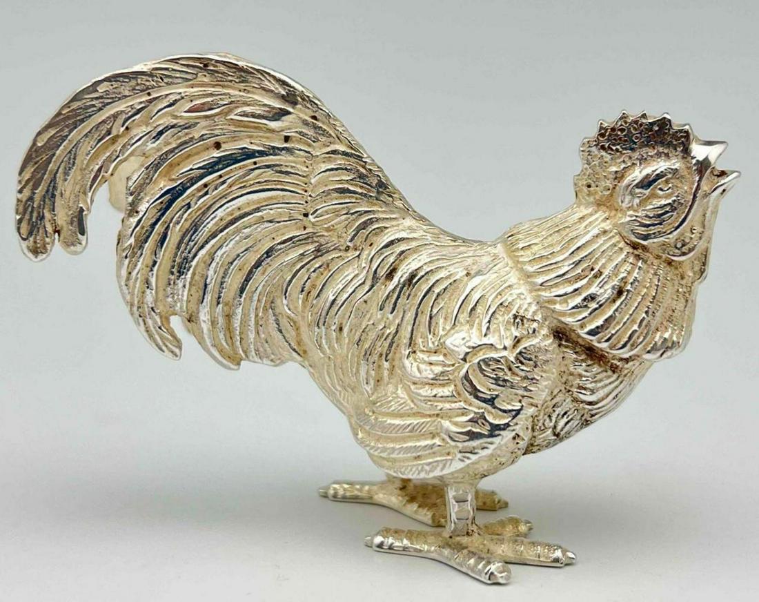 Sterling Silver Rooster Figure, Camusso (1 of 10)