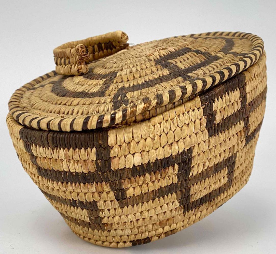 Papago Native American Lidded Basket (1 of 9)