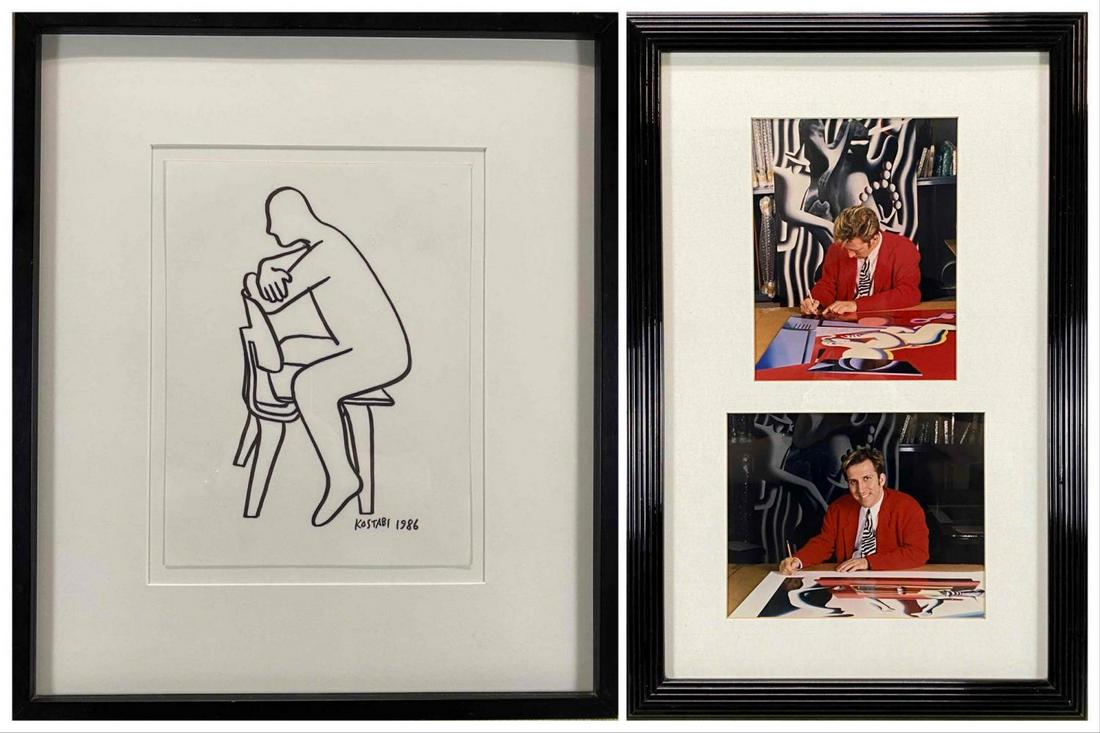 Mark Kostabi Line Drawing And Studio Photographs (1 of 20)