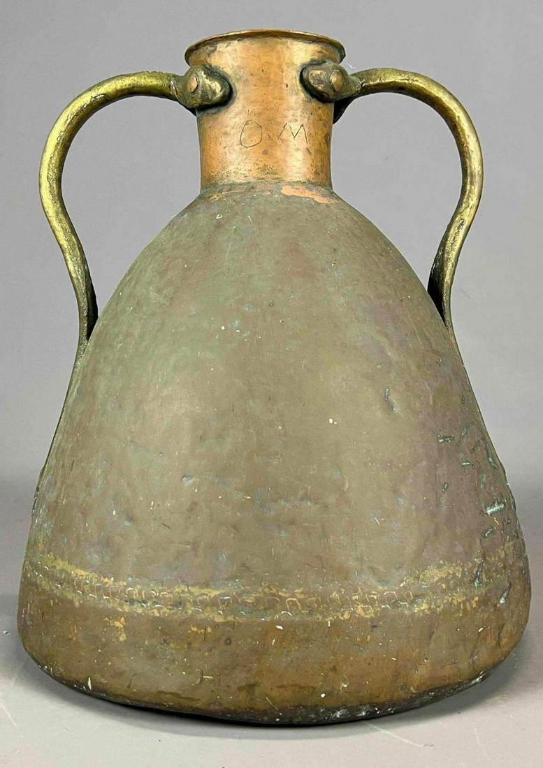 Large Copper Double Handled Hand Made Jug (1 of 10)