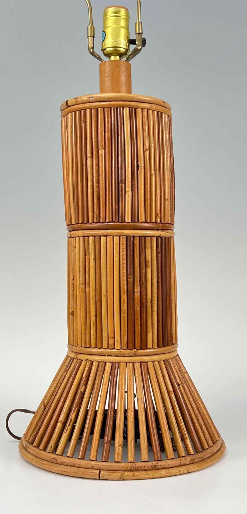 Geometric Form Pencil Reed Rattan Lamp (1 of 11)
