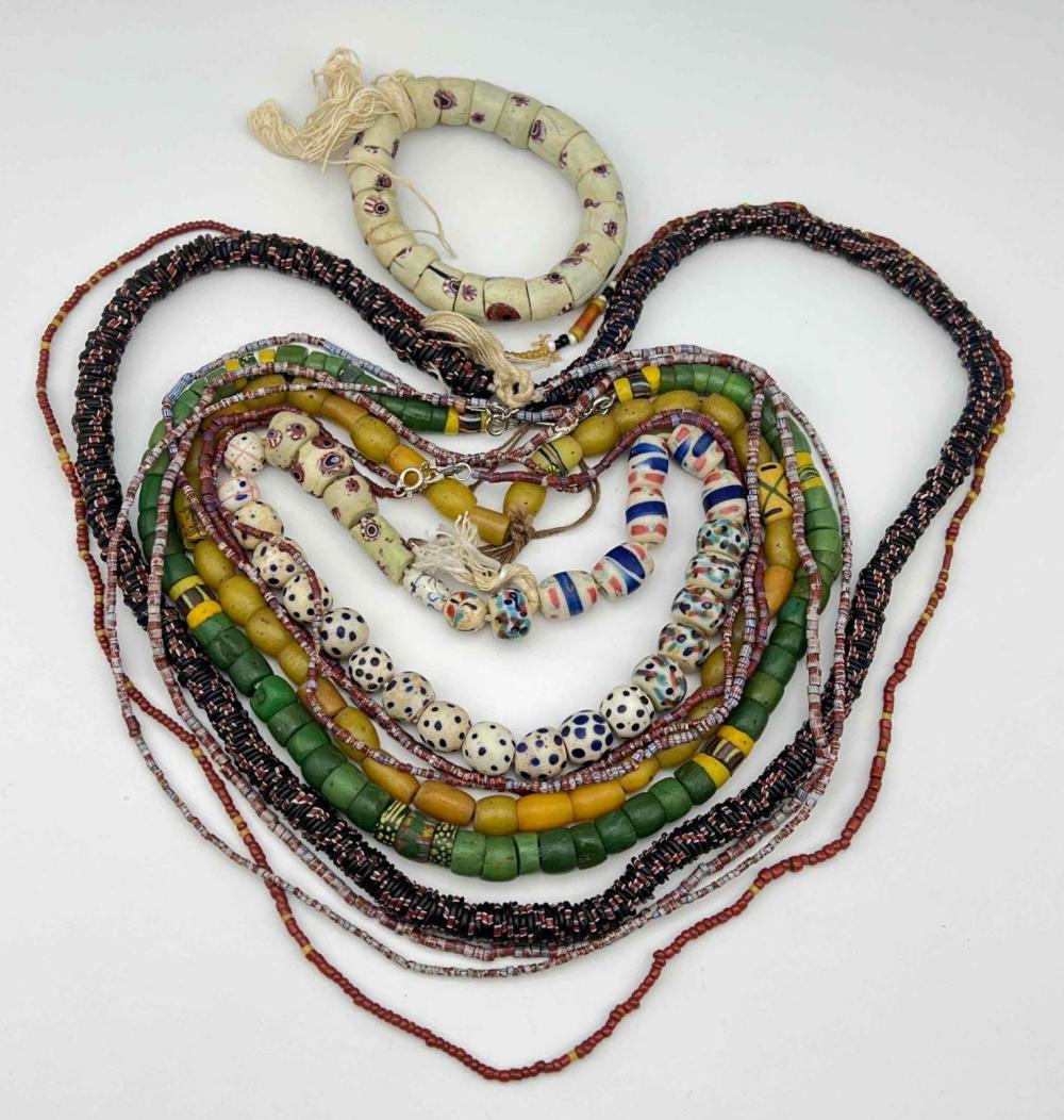 Eleven strands of African Trade Beads, Including (1 of 20)