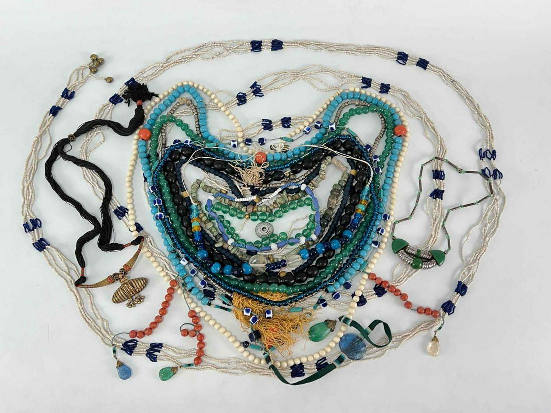 16 Strands of Beads, Including African and Chinese, (1 of 16)