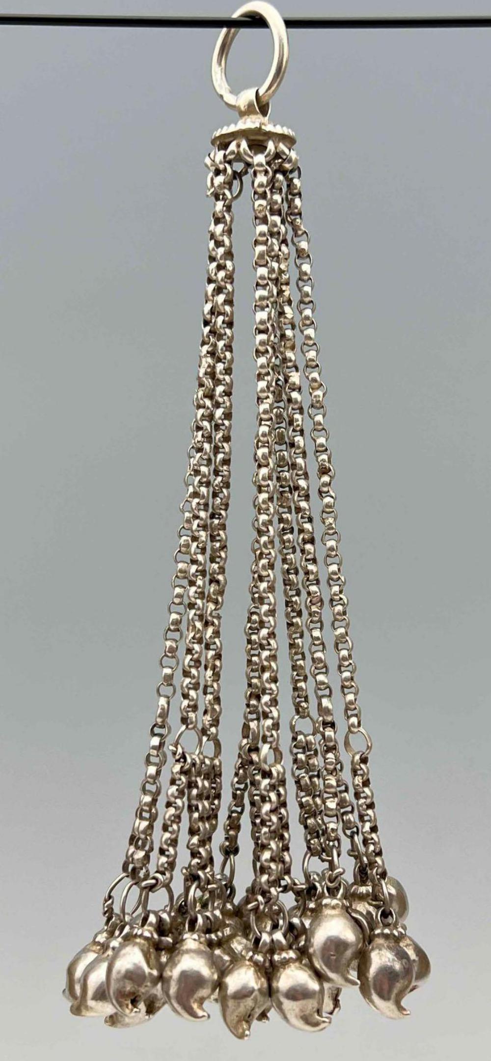 Moroccan or North African Silver Drop Chain Pendant (1 of 7)