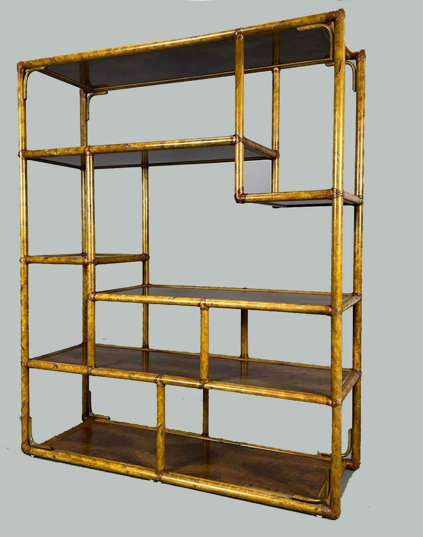 Fine Rattan and Burlwood Etagere Shelf (1 of 10)