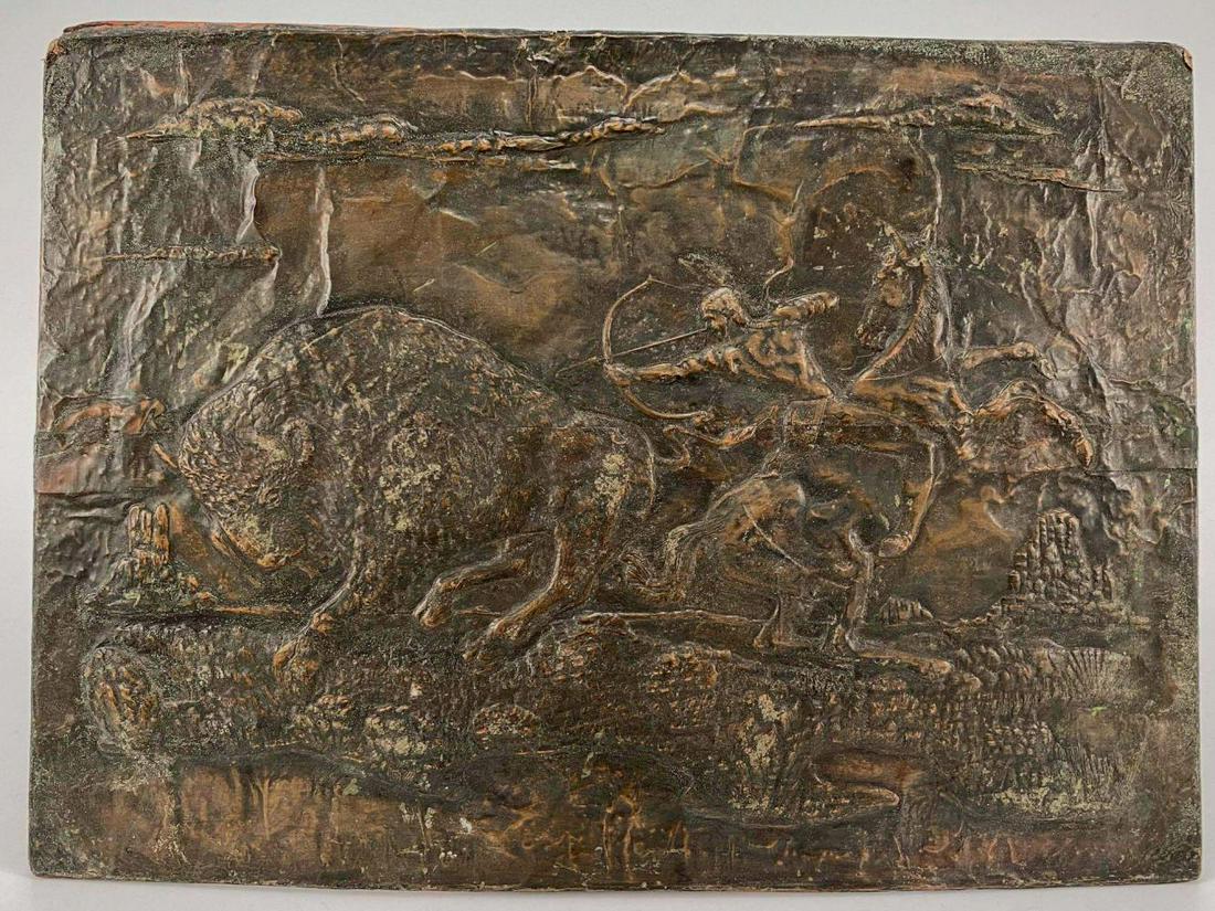 Native American Relief Plaque, Manner of Samuel James (1 of 16)