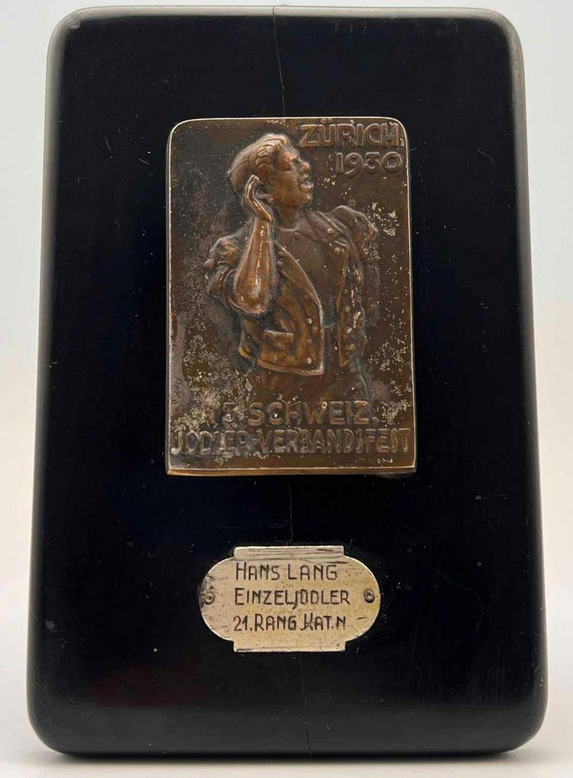 1930 Swiss Yodeling Championship Bronze Plaque (1 of 15)